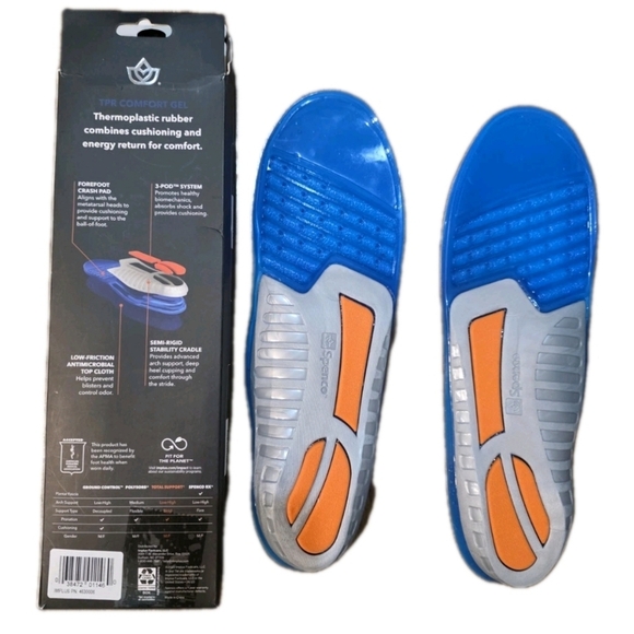 Spenco Total Support Gel Insoles Men's 14 - 15.5 NEW Metatarsal Arch Support - Picture 7 of 7